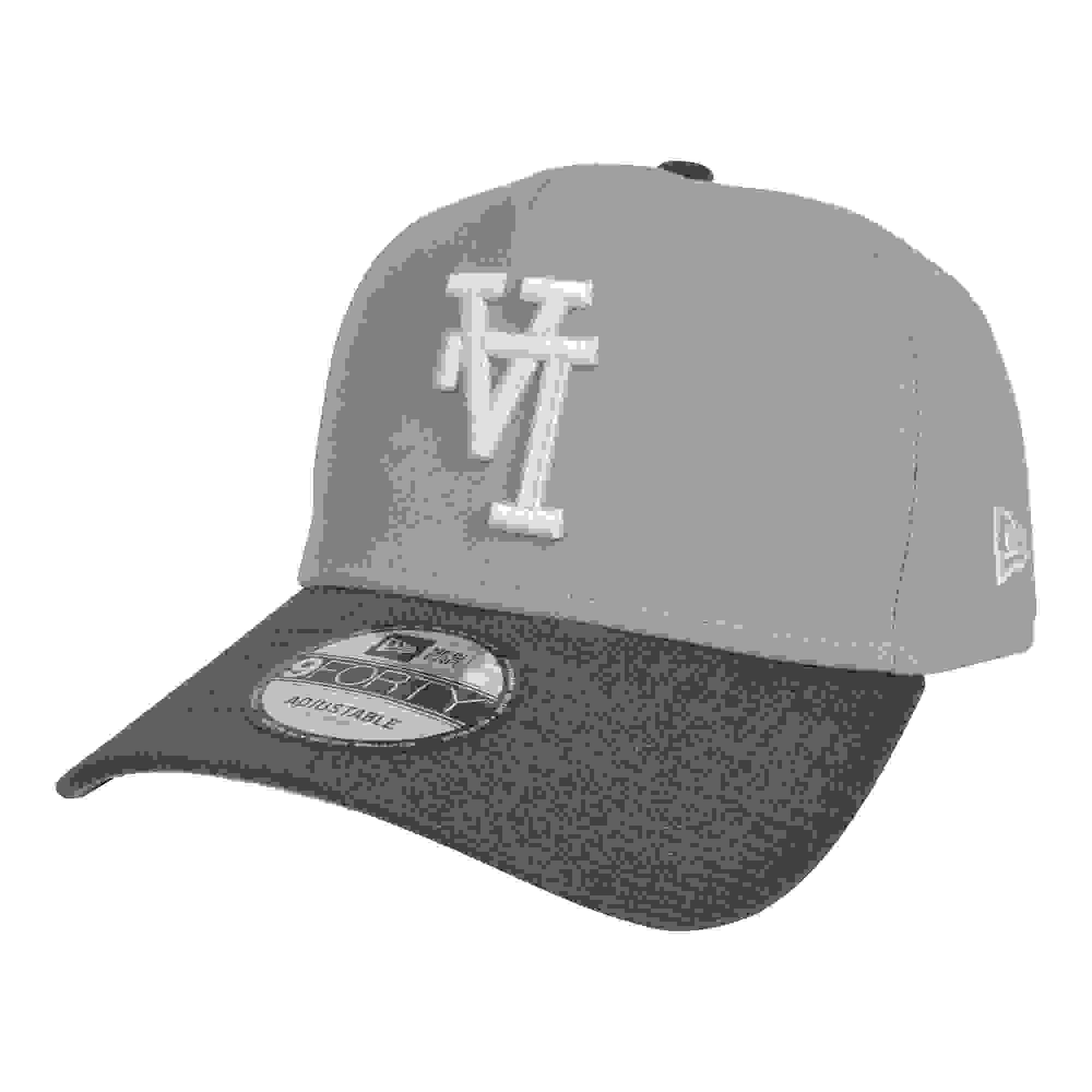 New Era Los Angeles Dodgers 9FORTY A-Frame Upside Down Logo Grey Snapback Hat